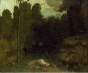 Courbet Gustave Landscape with a Dead Horse  - Hermitage